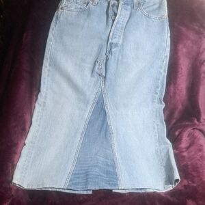 Light Blue Denim Skirt